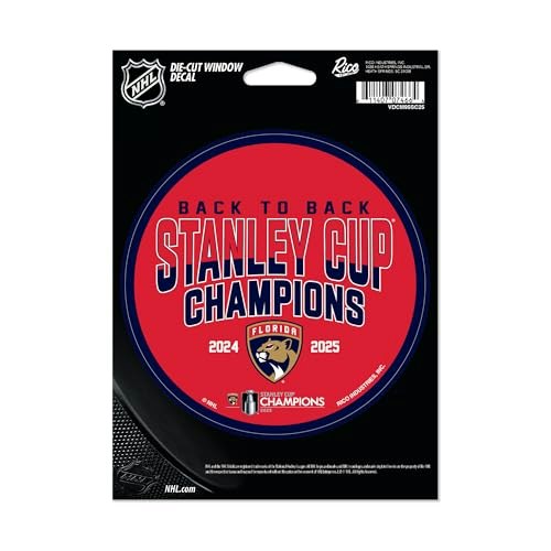 Rico Industries Florida Panthers 2025 Back-to-Back Champions 5" x 7" Vinyl Decal: $4.67 Rico Industries Florida Panthers 2025 Back-to-Back Champions 5" x 7" Vinyl Decal: $4.67