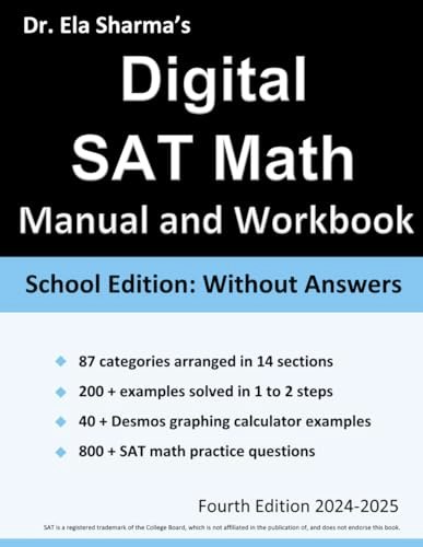 Digital SAT Math Manual and Workbook: $29.97 Digital SAT Math Manual and Workbook: $29.97