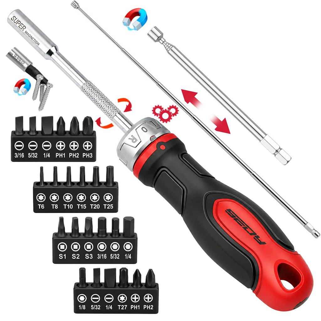 26-Piece Ratcheting Screwdriver Bit Set: $9.99 w/ Prime