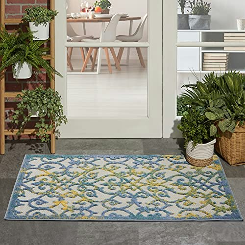 Nourison Home Aloha Ivory Blue 3' x 4' Area Rug: $35.99 Nourison Home Aloha Ivory Blue 3' x 4' Area Rug: $35.99
