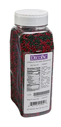 DecoPac Red and Green Candy Sprinkles 26oz: $14.84