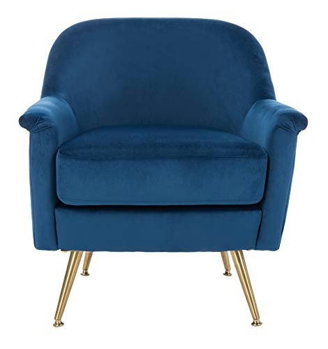 Safavieh Brienne Retro Glam Navy Velvet and Brass Arm Chair: $319.33 Safavieh Brienne Retro Glam Navy Velvet and Brass Arm Chair: $319.33