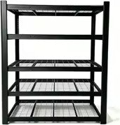 5-Tier Wide Mesh Steel Garage Storage Shelf: $85
