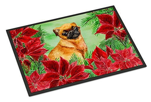 Caroline's Treasures Brabant Griffon Poinsettas 18x27-inch Doormat: $22.27 Caroline's Treasures Brabant Griffon Poinsettas 18x27-inch Doormat: $22.27