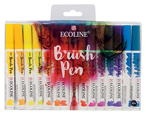Ecoline Brush Pen 30-Color Liquid Watercolor Set: $71.27 Ecoline Brush Pen 30-Color Liquid Watercolor Set: $71.27