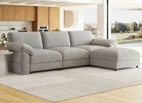 3-Seater Modular Cloud Sectional Sofa: $429.99