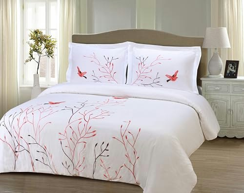 Superior Swallow 200 Thread Count Full/Queen Duvet Cover Set: $44 Superior Swallow 200 Thread Count Full/Queen Duvet Cover Set: $44
