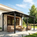 Nordivale 10 x 14-Foot Wall-Mounted Pergola w/ Galvanized Steel Roof for $400 + free shipping