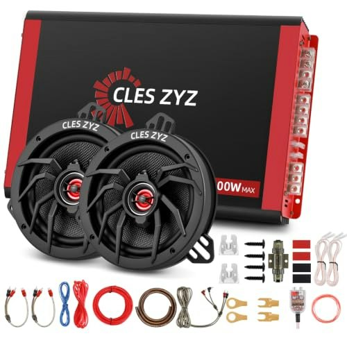 6.5" Car Speaker and 4-Channel Amplifier Combo Kit: $69.99