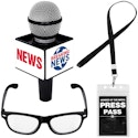 News Reporter Costume Accessories Set for $11 + free shipping w/ Prime