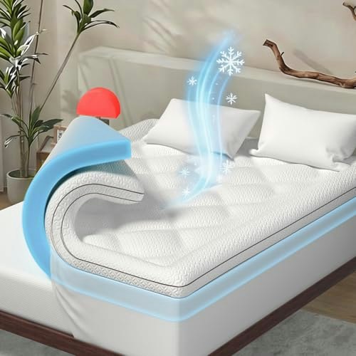 Ninemoon Twin 3" Cooling Memory Foam Mattress Topper: $54.99