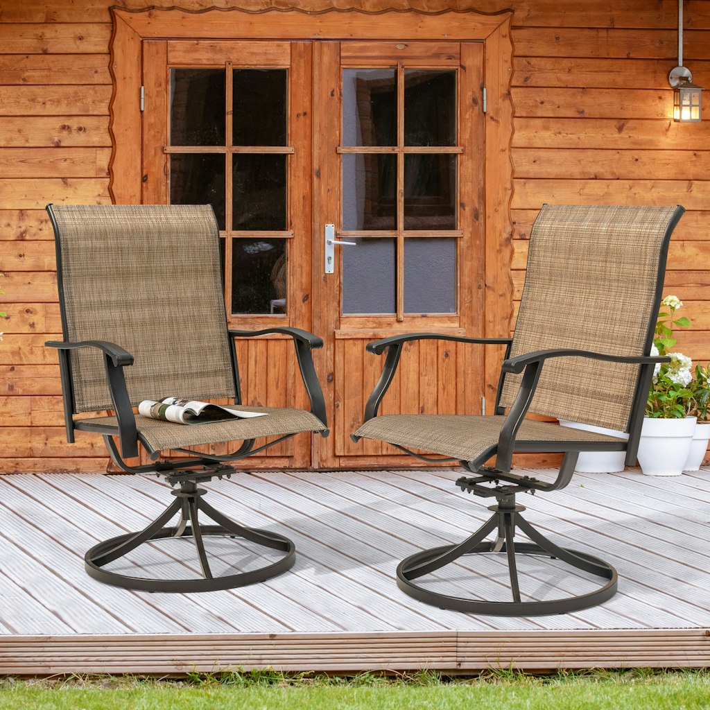 Nuu Garden Outdoor Swivel Dining Chair 2-Piece Set: $155 Nuu Garden Outdoor Swivel Dining Chair 2-Piece Set: $155