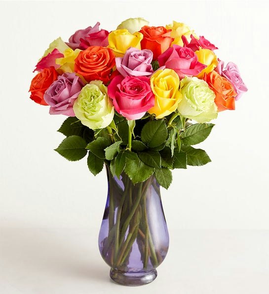 Two Dozen Assorted Roses: $52