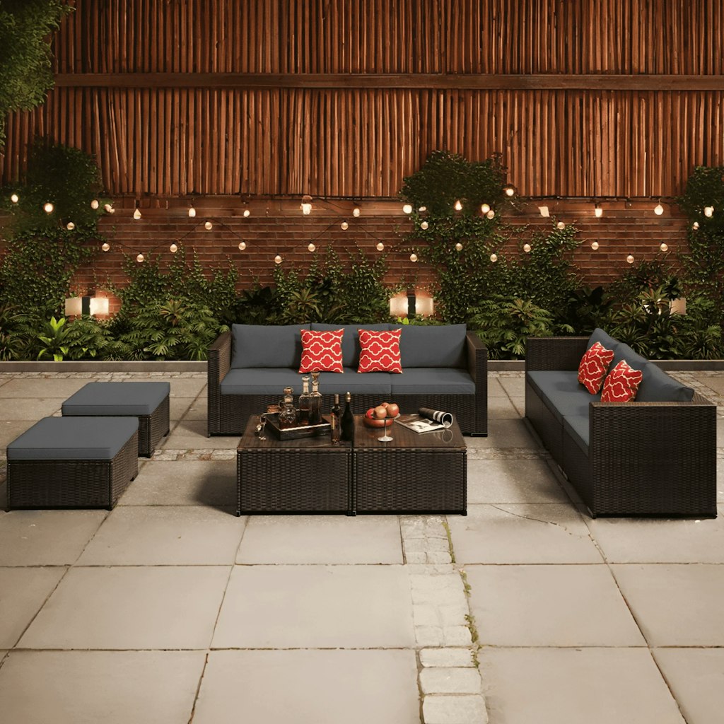 Lofka Rattan Patio Conversation 10-Piece Set: $500