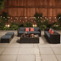 Lofka Rattan Patio Conversation 10-Piece Set for $500 + free shipping