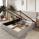 Latitude Run Braya Hydraulic Lift Up Storage Upholstered Queen Platform Bed for $274 + free shipping