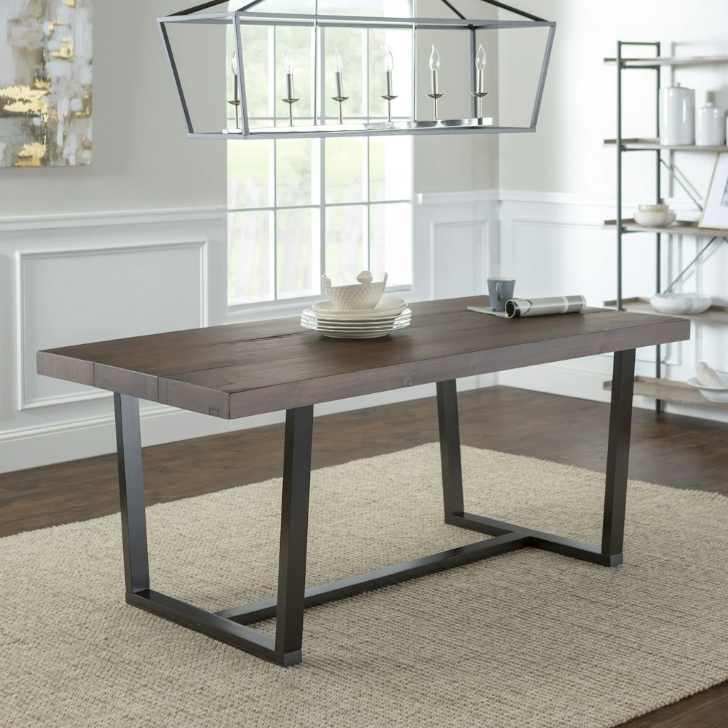 Union Rustic Amarapal Pine Solid Wood Trestle Dining Table: $213 Union Rustic Amarapal Pine Solid Wood Trestle Dining Table: $213