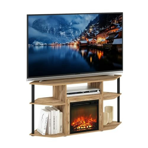 Furinno Jensen Corner Fireplace TV Stand: $140.90 Furinno Jensen Corner Fireplace TV Stand: $140.90