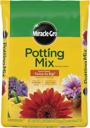 Miracle-Gro 25-Quart Potting Mix: $8.00