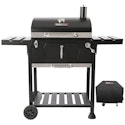 Royal Gourmet 24" Crop Barrel Charcoal Grill w/ Side Shelf & Cover for $140 + free shipping