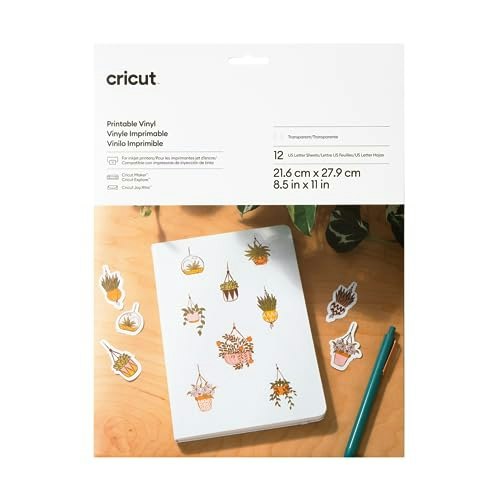 Cricut 8.5" x 11" Printable Clear Sticker Paper 12-Pack: $6.49 Cricut 8.5" x 11" Printable Clear Sticker Paper 12-Pack: $6.49