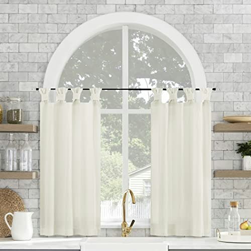 Archaeo Washed Cotton 52" x 36" Cafe Curtains: $20.99