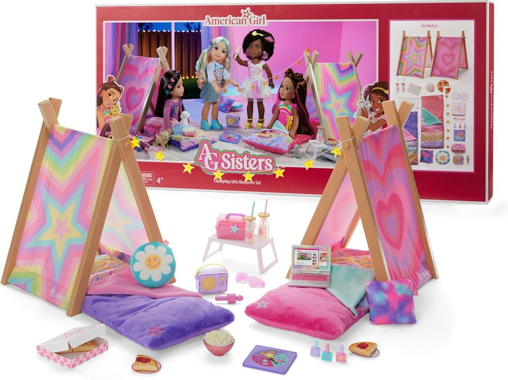 American Girl AG Sisters Glamping Girls Sleepover Set: $55