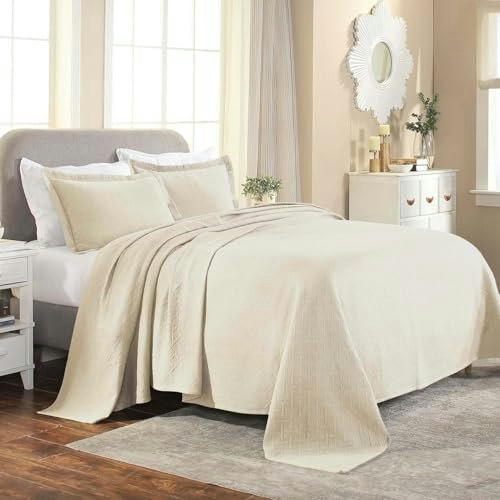 Superior Cotton Basket Weave Bedspread with Shams: $119.24 Superior Cotton Basket Weave Bedspread with Shams: $119.24