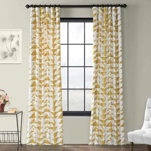 HPD Modern Triangular Geometric Cotton Room Darkening Curtain 120-Inch Panel: $34.99 HPD Modern Triangular Geometric Cotton Room Darkening Curtain 120-Inch Panel: $34.99