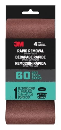 3M 4x36-Inch 60-Grit Power Sanding Belt: $5.34 3M 4x36-Inch 60-Grit Power Sanding Belt: $5.34