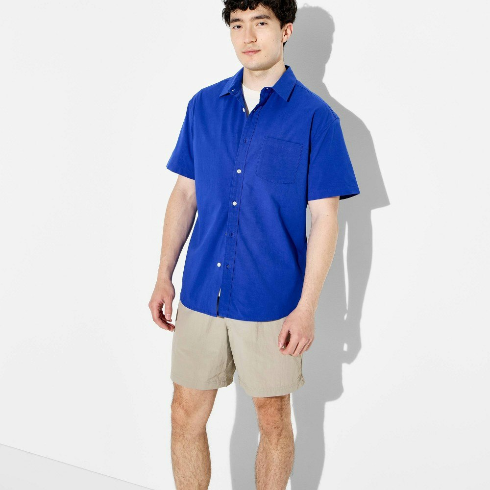 Goodfellow & Co Men's Game Day Solid Camp Shirt: $30