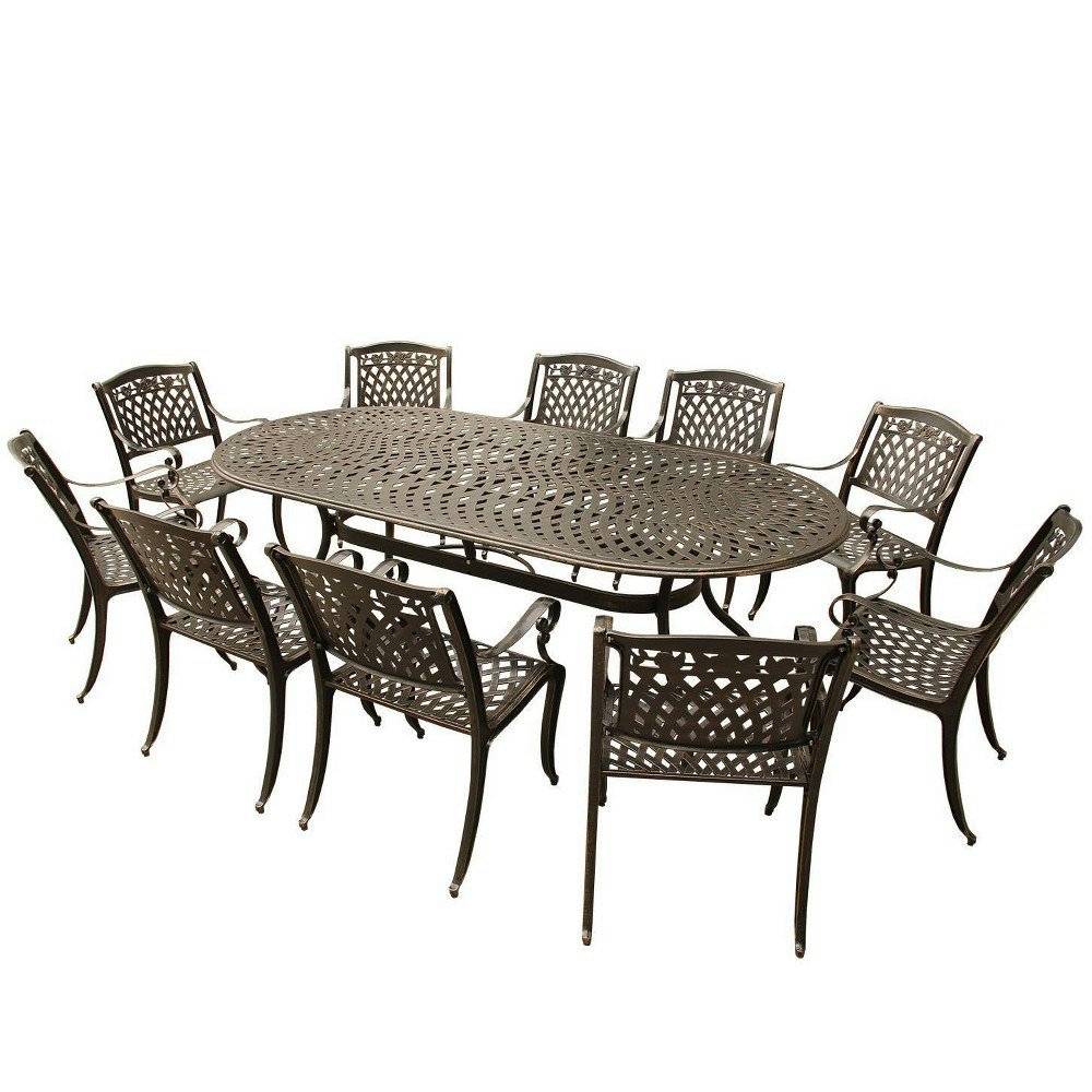 Oakland Living 11-Piece Aluminum Outdoor Dining Set: $3,139.99 Oakland Living 11-Piece Aluminum Outdoor Dining Set: $3,139.99