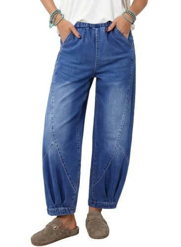 Sidefeel Women's High-Waisted Wide-Leg Jeans: $24.94