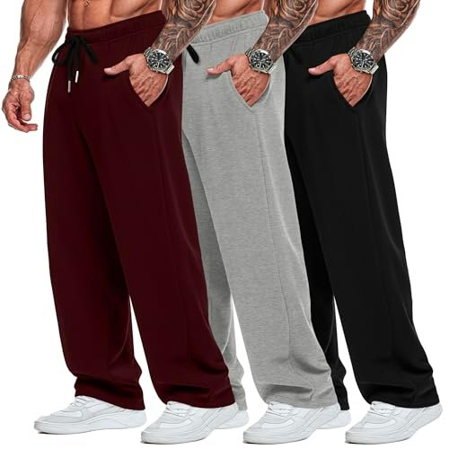 Neer Men's Wide Leg Sweatpants 3-Pack: $45.04