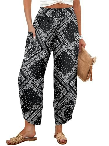 Angerella Women's High-Waisted Wide-Leg Palazzo Pants: $24.72