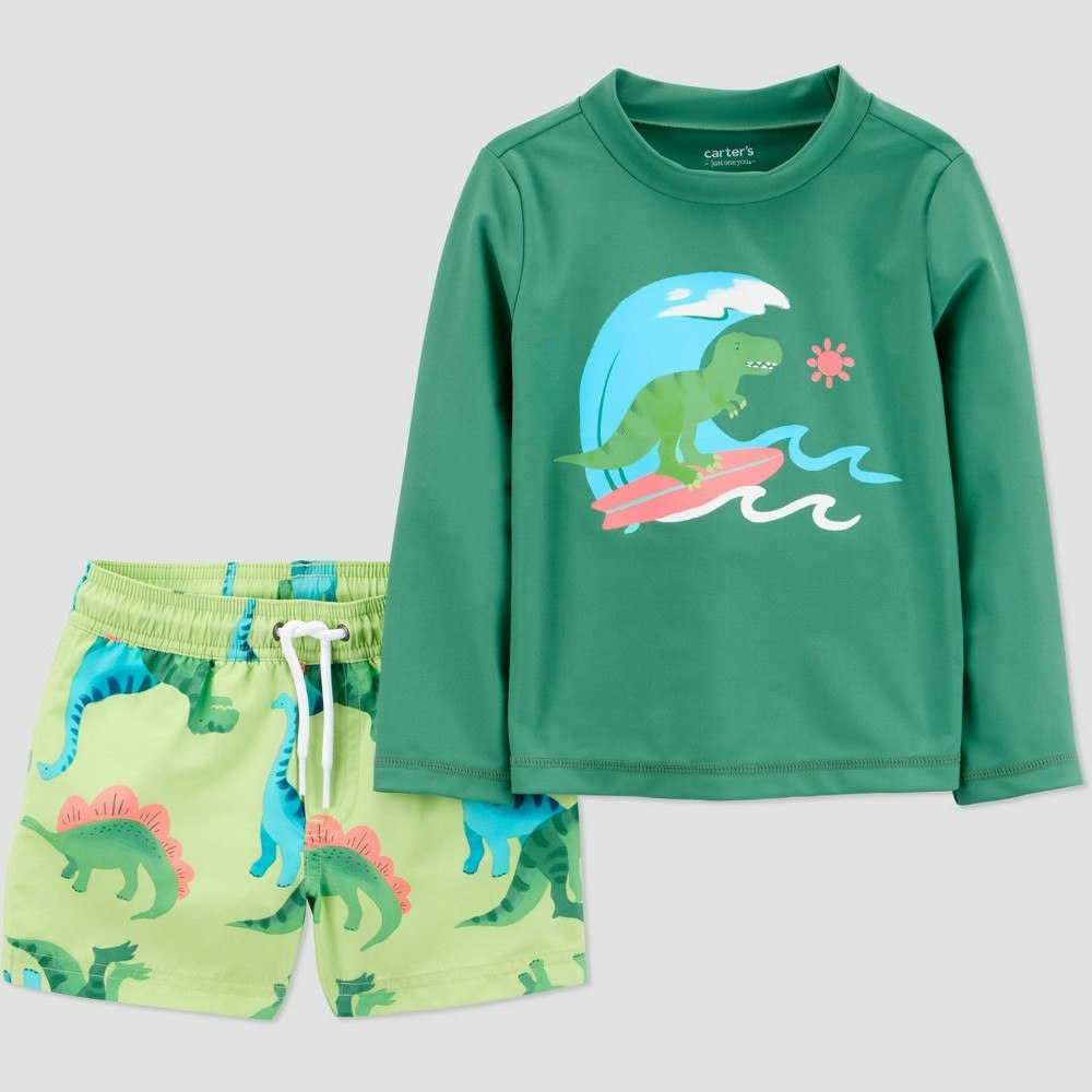 Carter's Just One You Toddler Boys' 2-Piece Dino Rash Guard and Swim Trunk Set 18M: $22 Carter's Just One You Toddler Boys' 2-Piece Dino Rash Guard and Swim Trunk Set 18M: $22