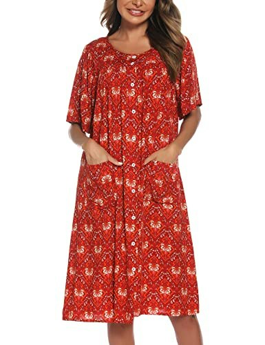 Cosuniony Women's Cotton House Dress: $14.99 Cosuniony Women's Cotton House Dress: $14.99