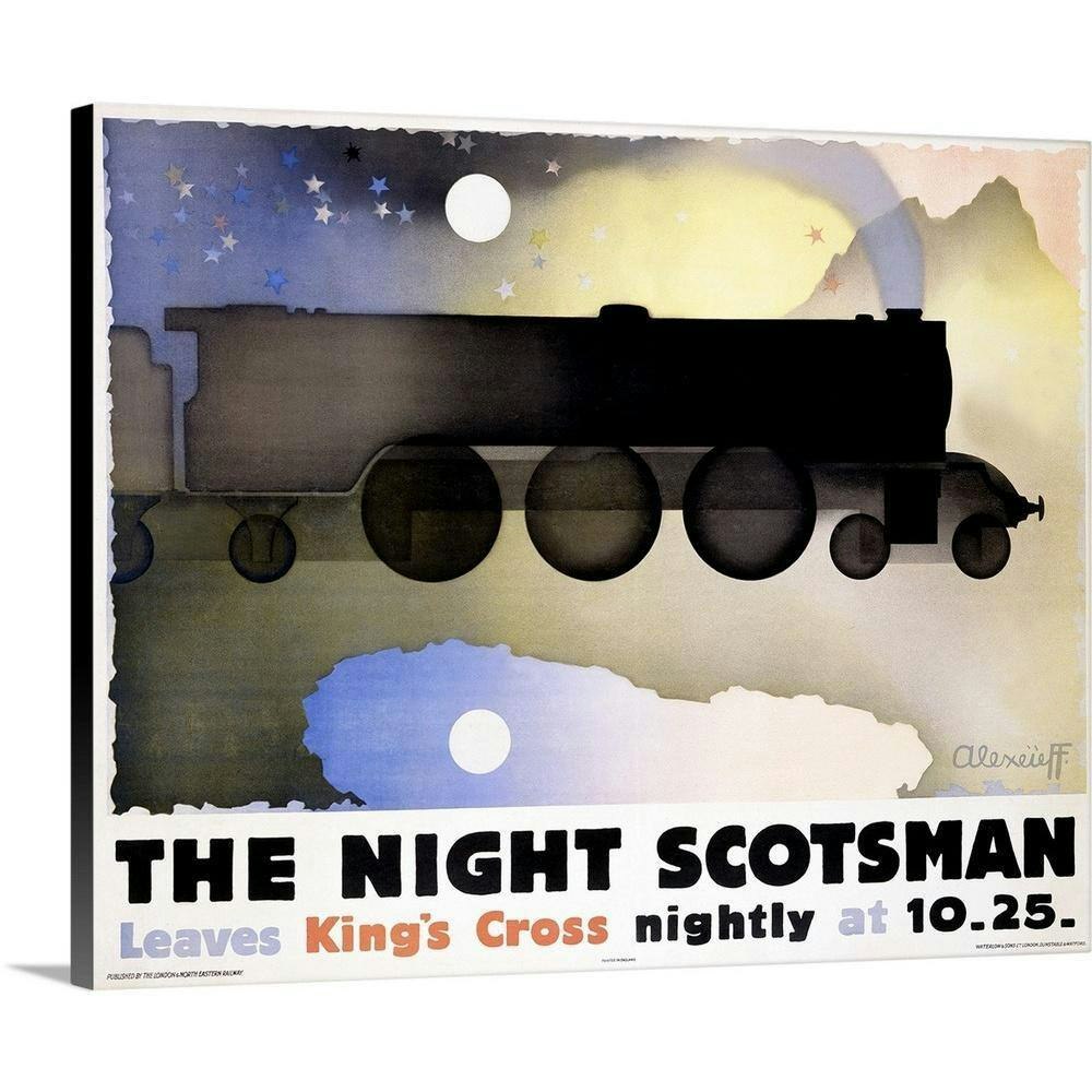 Night Scotsman Vintage Advertising Poster Canvas Wall Art: $60.07 Night Scotsman Vintage Advertising Poster Canvas Wall Art: $60.07