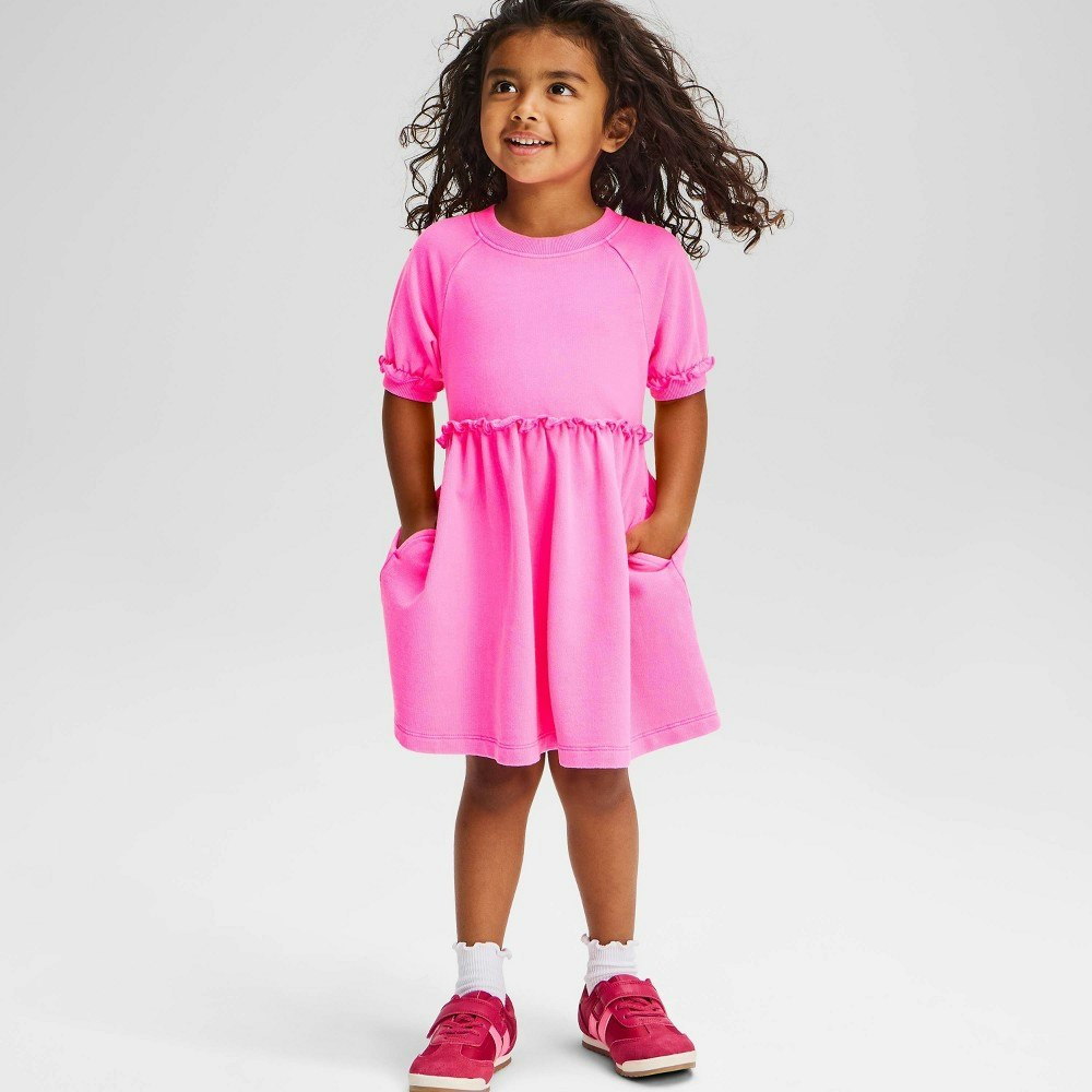 Cat & Jack Toddler Girls' French Terry Short Sleeve Dress: $18 Cat & Jack Toddler Girls' French Terry Short Sleeve Dress: $18