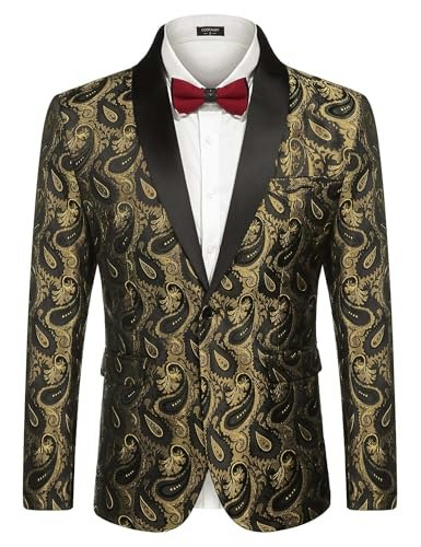 Coofandy Men's Paisley Shawl Lapel Tuxedo Blazer: $50.57 Coofandy Men's Paisley Shawl Lapel Tuxedo Blazer: $50.57
