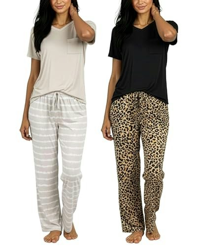 Women's Short Sleeve Pajama Set 2-Pack: $33.99 Women's Short Sleeve Pajama Set 2-Pack: $33.99