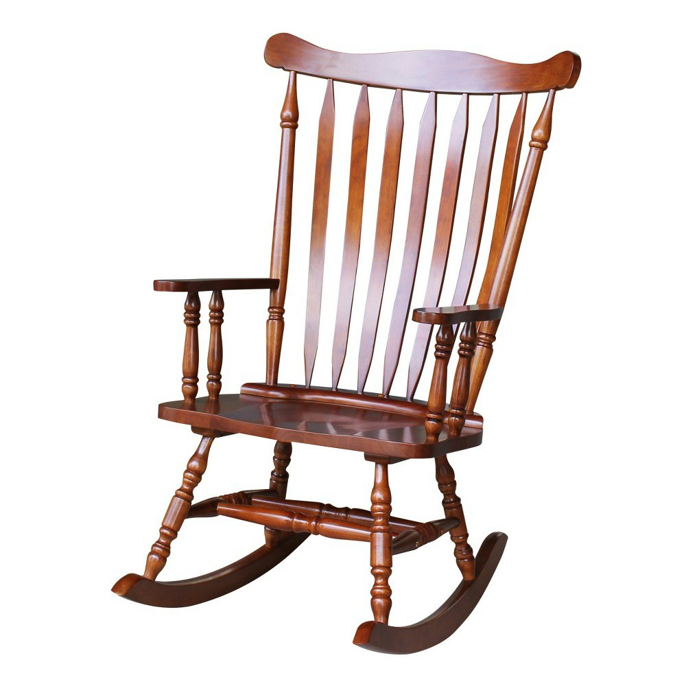 International Concepts Solid Wood Cherry Rocking Chair: $230.99 International Concepts Solid Wood Cherry Rocking Chair: $230.99
