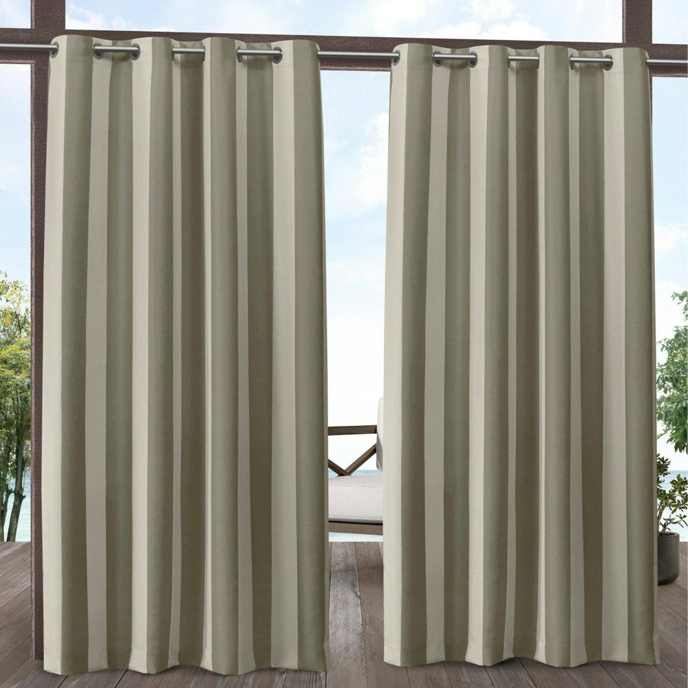 84"x54" Striped Grommet Top Light Filtering Curtains: $26.49