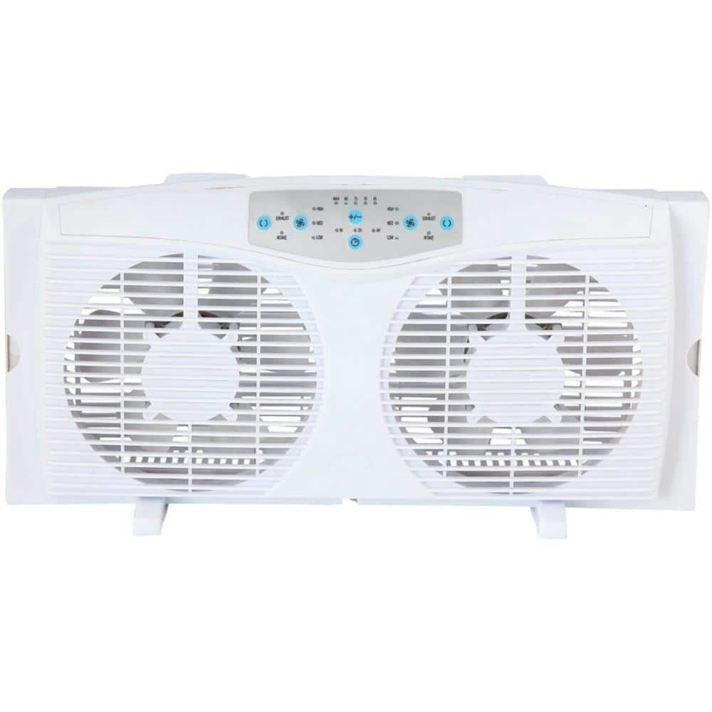 8-Inch Twin Reversible Window Fan with Thermostat: $54.88