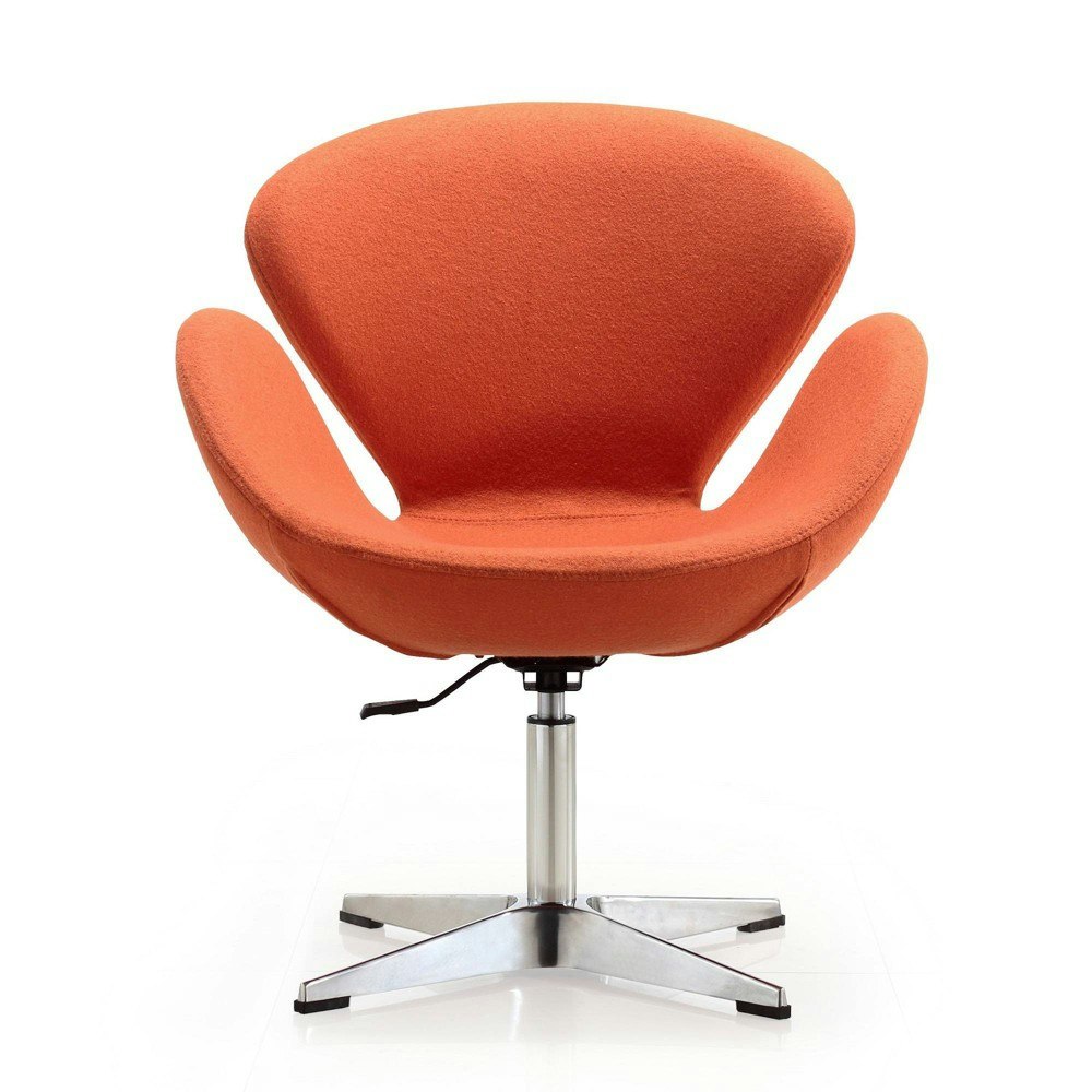 Manhattan Comfort Raspberry Wool Blend Adjustable Swivel Chair: $327.99