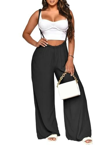 Nimsruc Women's Adjustable Strap Wide Leg Overalls: $19.98 Nimsruc Women's Adjustable Strap Wide Leg Overalls: $19.98