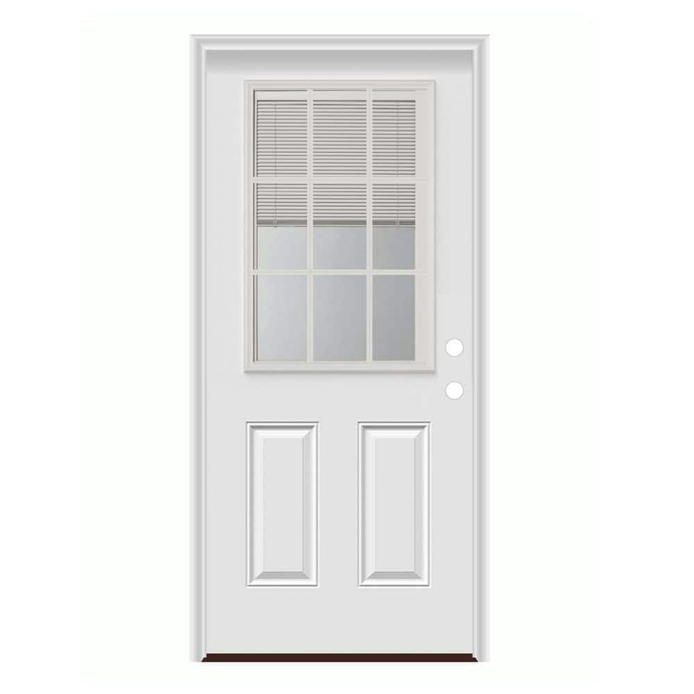 36" x 80" Left-Hand Inswing 2-Panel 9-Lite Fiberglass Prehung Door: $1,195 36" x 80" Left-Hand Inswing 2-Panel 9-Lite Fiberglass Prehung Door: $1,195