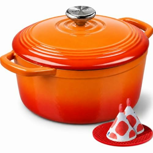 Overmont 5.5-Quart Enameled Cast Iron Dutch Oven: $39.99 Overmont 5.5-Quart Enameled Cast Iron Dutch Oven: $39.99