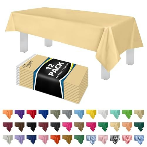 Grandipity Disposable Plastic Tablecloth 12-Pack: $20.39 Grandipity Disposable Plastic Tablecloth 12-Pack: $20.39
