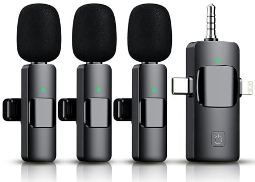3-in-1 Wireless Lavalier Microphone 3-Pack: $14.30